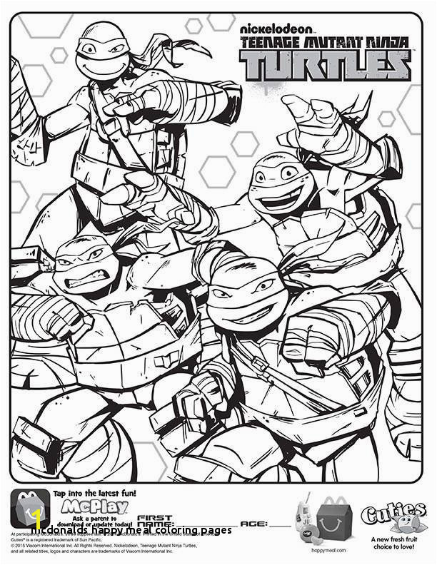 Mcdonalds Happy Meal Coloring and Activities Sheet – Teenage Mutant