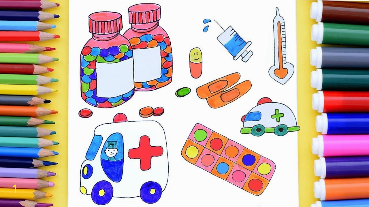 How to Draw Doctor Medical Kit for Kids Medical Coloring Pages Art Col