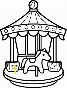 13 Meticulously Rendered Carousel Coloring Pages for Boys and Girls Coloring Pages