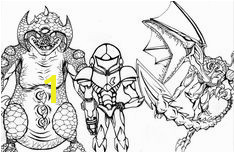 Coloring Metroid Prime Coloring Pages Sketch P with Metroid Suit Repairs Wip By Cloud Devia Metroid