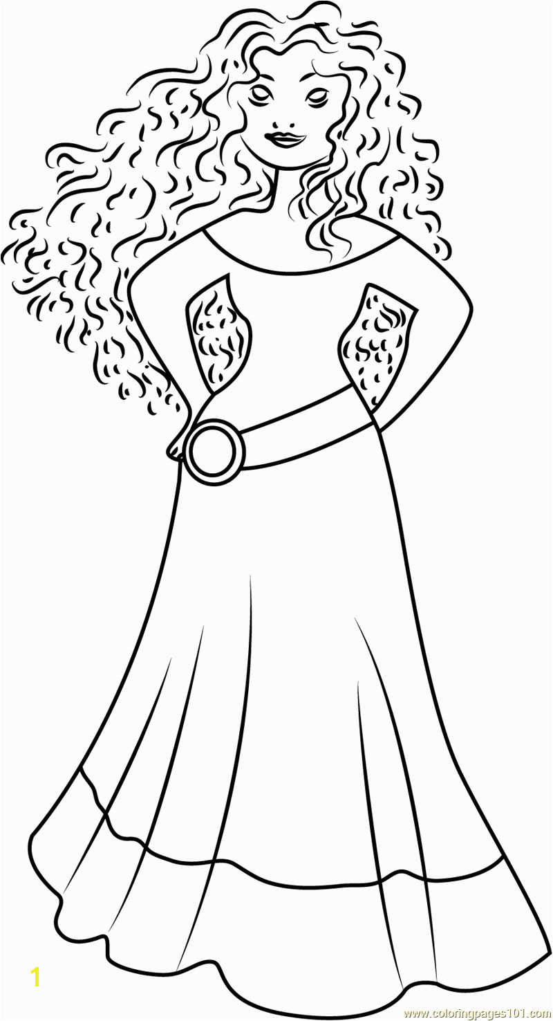 Coloring Princess Merida Coloring Page Free Brave Pages with Fans Request Disney Princess with Merida From