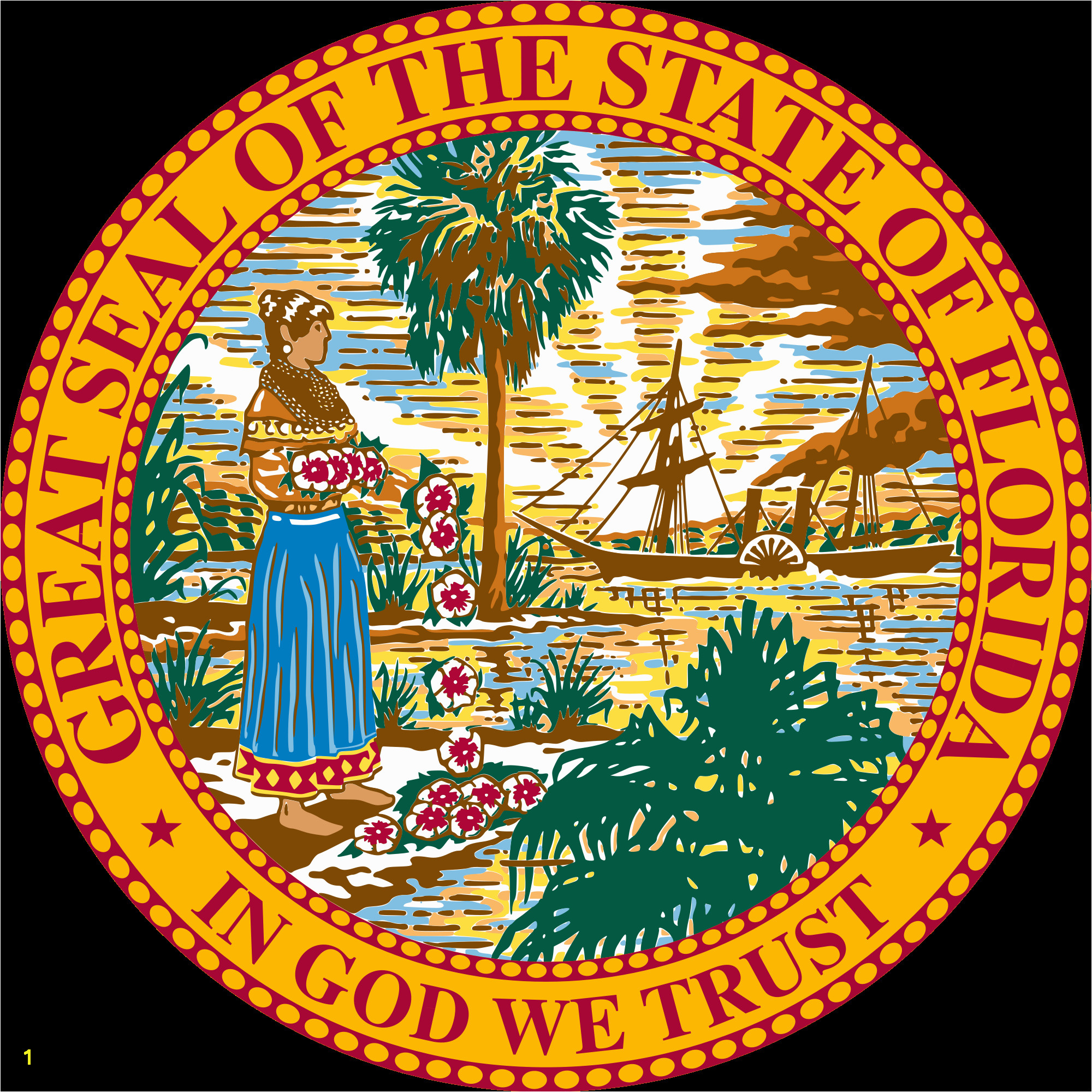 Michigan State Seal Coloring Page Seal Of Florida