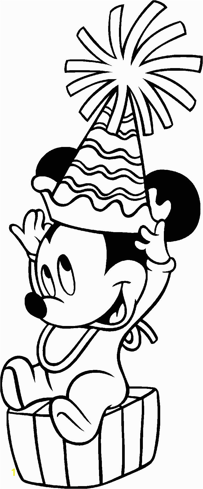 baby mickey coloring page