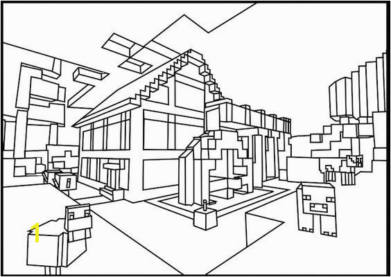 Minecraft House Coloring Pages Download or Print the Free Minecraft Home Coloring Page and Find