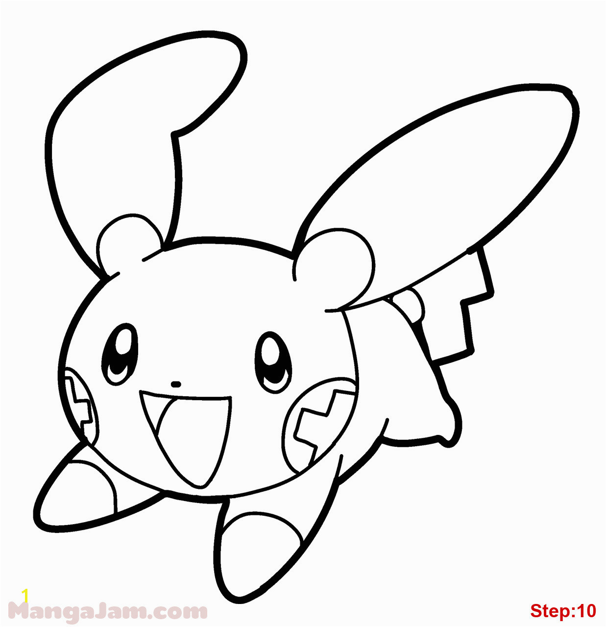 Minun Coloring Pages Plusle and Minun Electric Pokemon Coloring Page Schön Malvorlagen Pokemon Free Pokemon