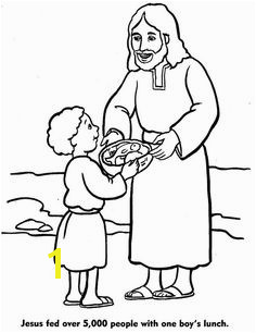 Billedresultat for jesus feeds the 5000 coloring page