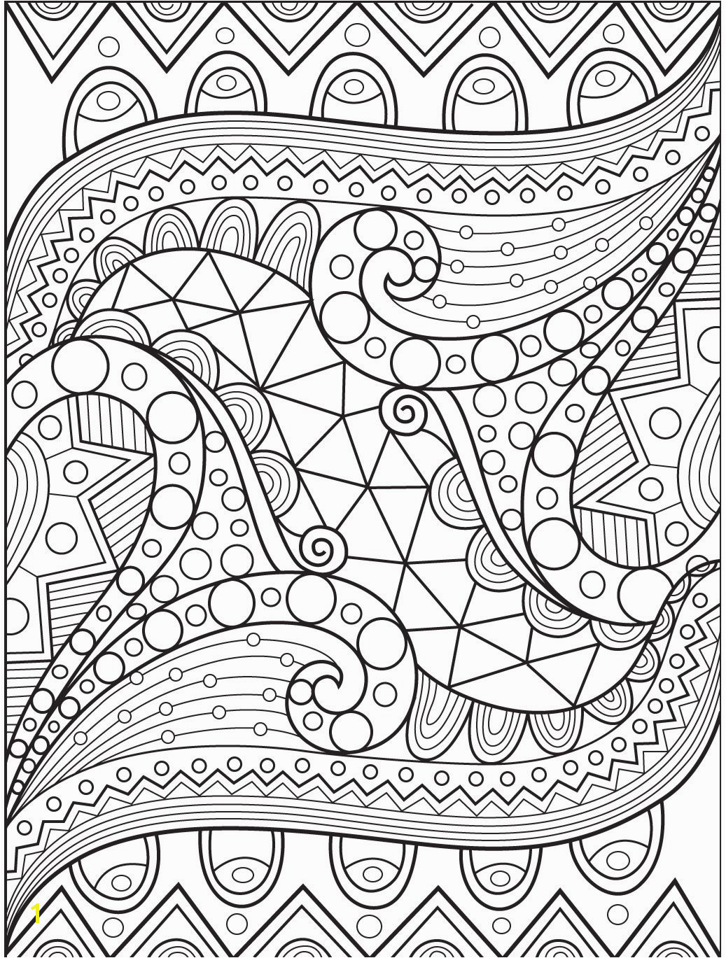 Abstract coloring page on Colorish coloring book app for adults by GoodSoftTech