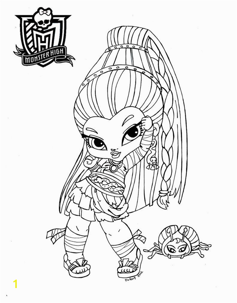 Monster High Coloring Pages Printable Baby Nefera De Nile by Jadedragonne