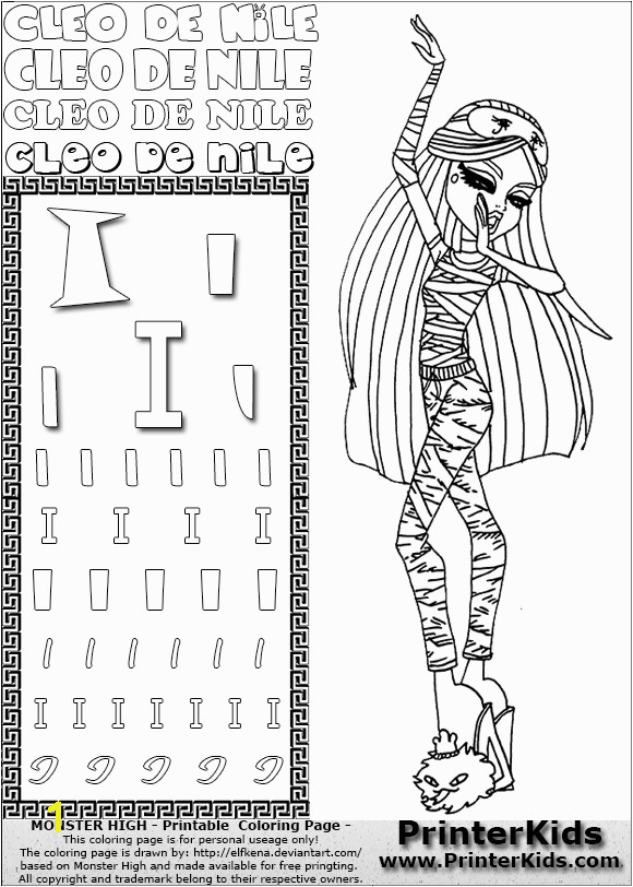 monster high coloring pages to print