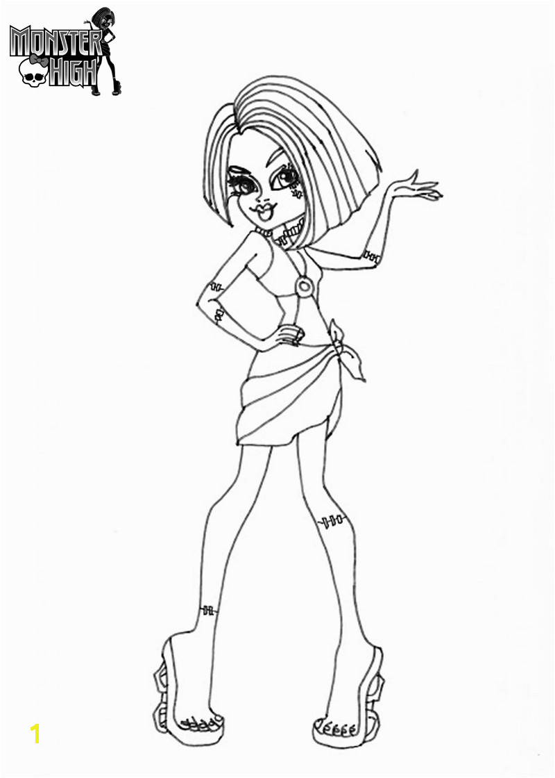 Printable Monster high Doll Coloring Pages Monster High Dolls Adult Coloring Pages Colouring In