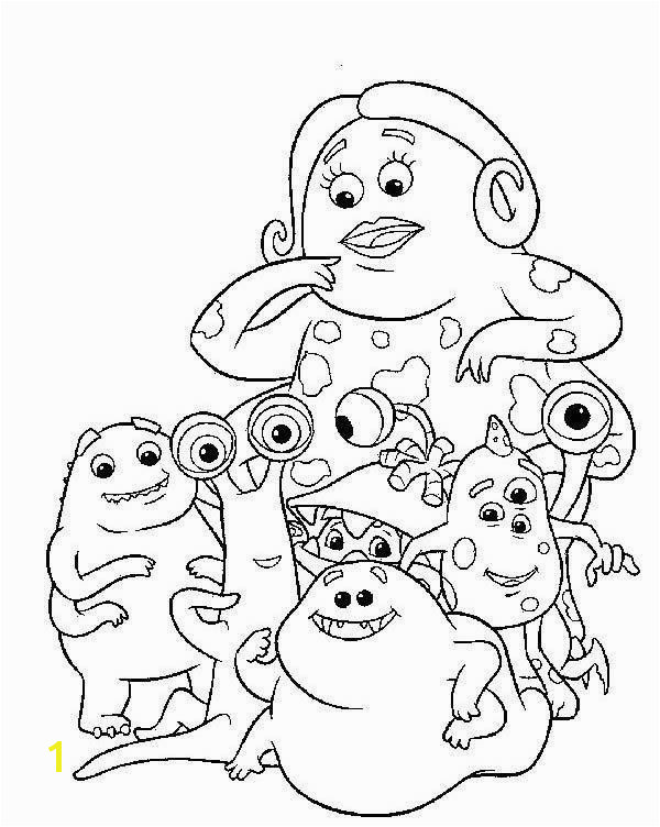 Monster Inc Family Coloring Pages Monster Inc Coloring Pages