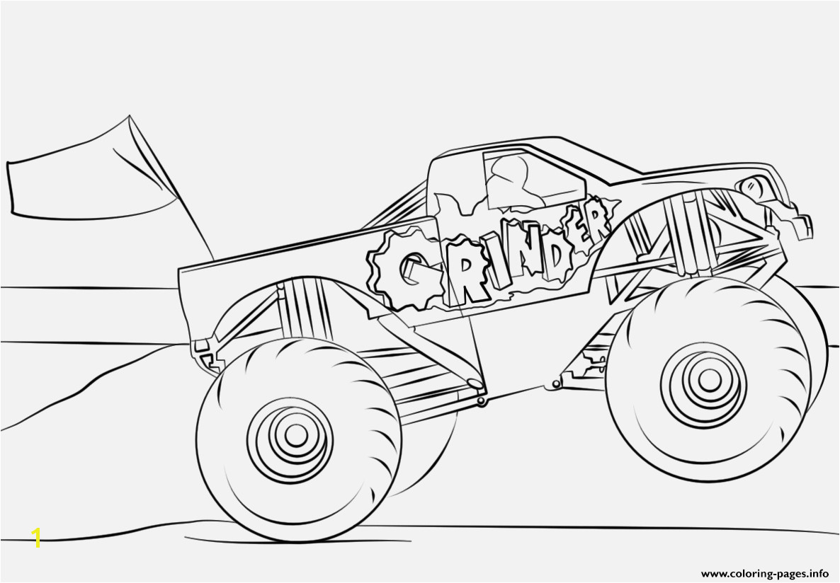 Monster Truck Coloring Pages Verschiedene Bilder Färben Grinder Monster Truck Coloring Page Coloring Pages Printable