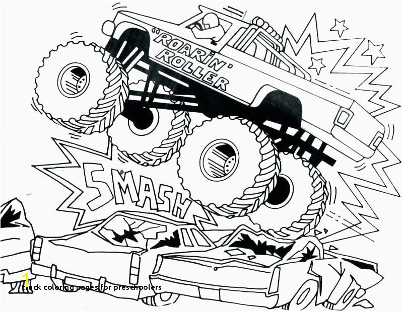 Gallery Truck Coloring Pages for Preschoolers 36 New Monster Trucks Printable Coloring Pages Gallery