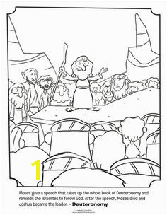 Kids coloring page from What s in the Bible featuring Moses giving a speech from Deuteronomy