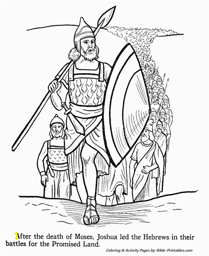 Joshua Bible Story Coloring Page