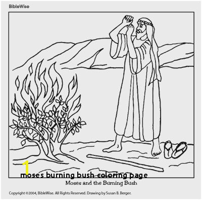 Moses Burning Bush Coloring Page Fabulous Moses and the Burning Bush