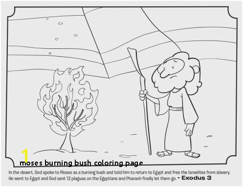 27 Moses Burning Bush Coloring Page