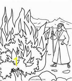 Moses and the Burning Bush Coloring Pages Preschool Bible Toddler Preschool Coloring Pages For