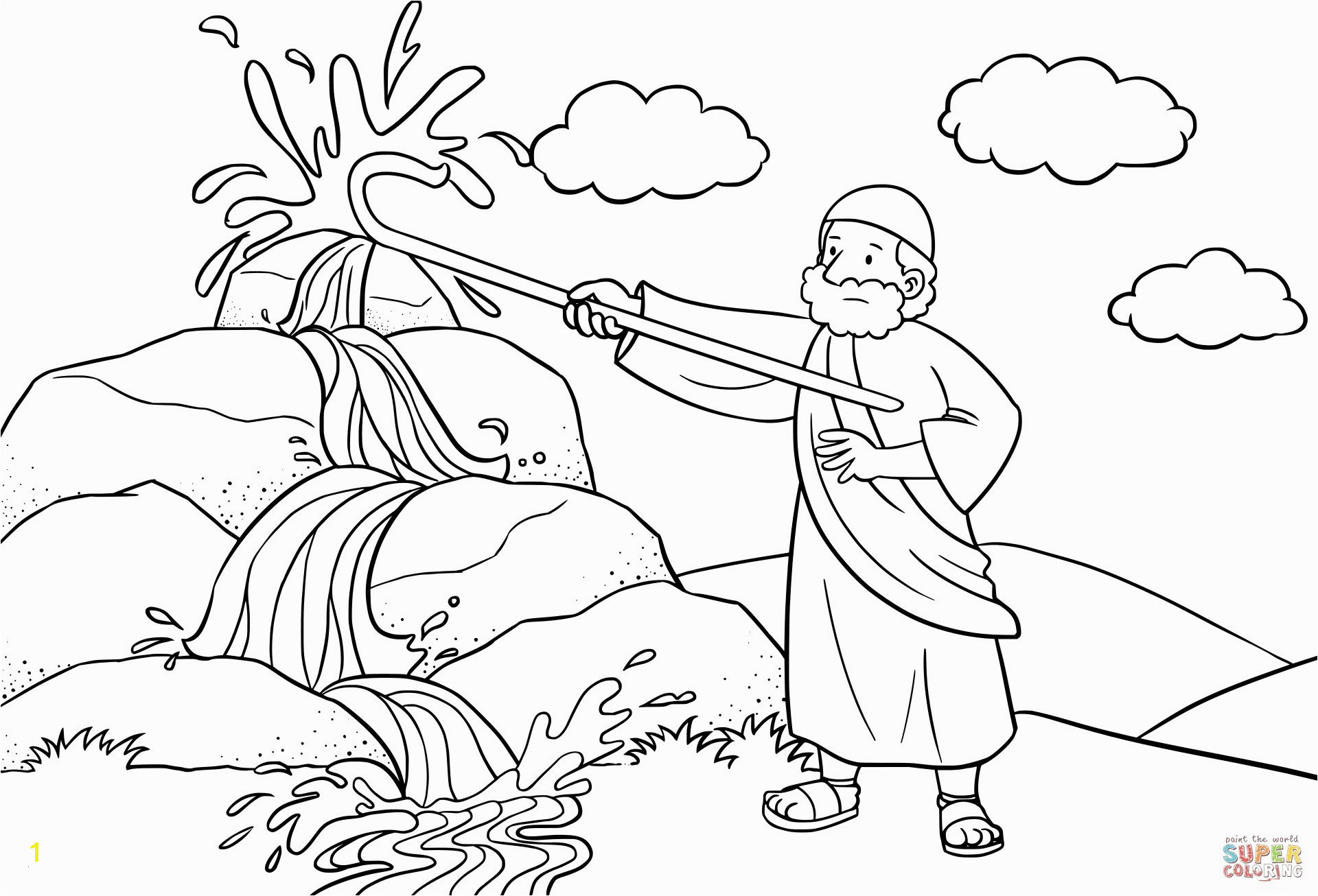 Moses Burning Bush Coloring Page Inspirational Moses Burning Bush Coloring Page Beautiful God Speaks to Moses