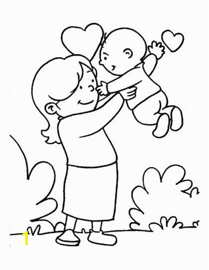 In the loving care of her Mom coloring page Download Free In the loving care of her Mom coloring page for kids