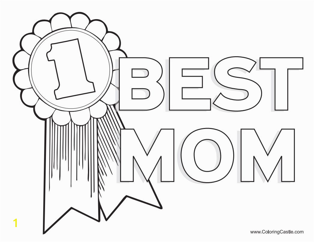 A coloring page that says 1 Best Mom