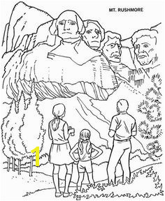 Mount Rushmore National Park Coloring Page Mount Rushmore National Park Kindergarten Activities Preschool Art