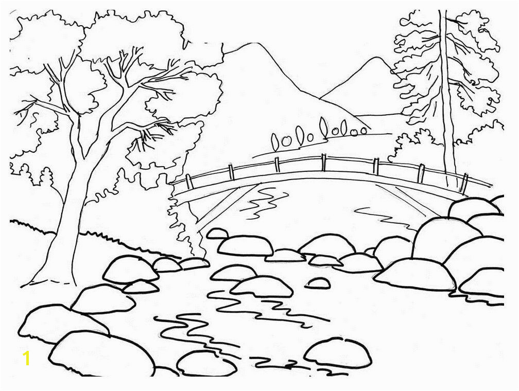 Mountain Coloring Pages for Kids Mountain Coloring Pages Lovely Free Printable Nature Coloring Pages
