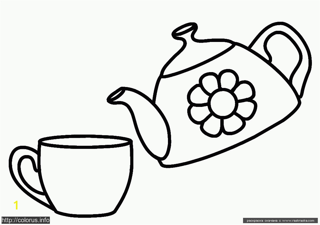 teapot coloring page