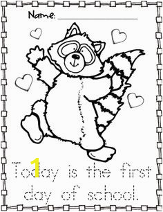 Kissing Hand activities FREE Chester the raccoon coloring page First day of school with The Kissing Hand story