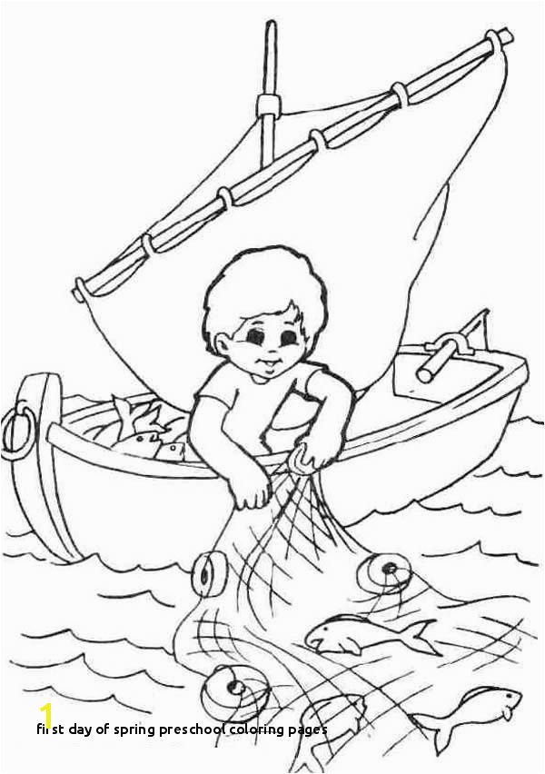 First Day Spring Preschool Coloring Pages Fisherman Coloring Pages for Your Kids Coloring Pages