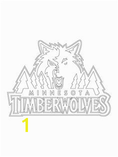 Minnesota timberwolves logo NBA coloring pages