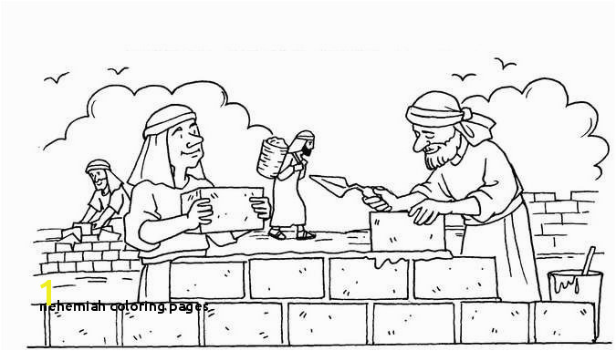 Nehemiah Builds the Wall Coloring Page Fresh Nehemiah Coloring Page