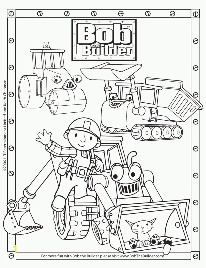 Free Bob The Builder Coloring Pages