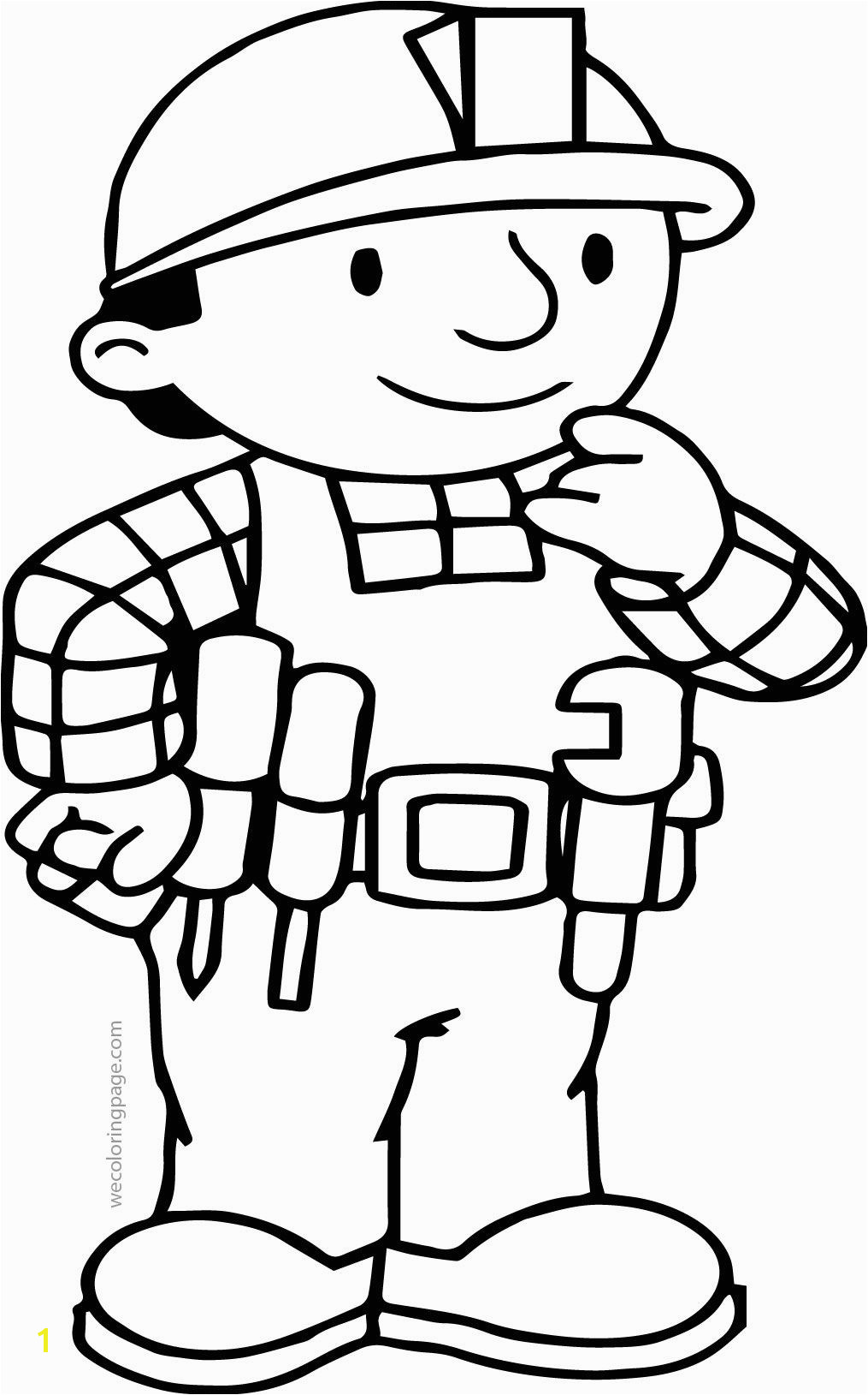 nice Bob The Builder Think Coloring Page