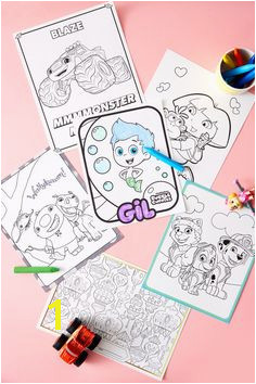 Nick Jr Birthday Party Coloring Printables