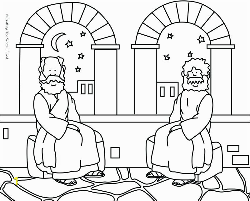 Nicodemus Coloring Page Nicodemus Meets Jesus Coloring Pages