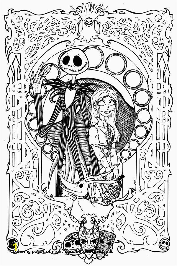 Coloring Pages Nightmare before Christmas Free Printable