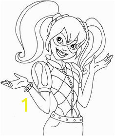 Free printable super hero high coloring page for Harley Quinn She s very colorful I hope