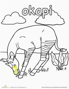 Okapi Coloring Page