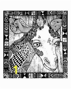 Free coloring page coloring adult africa giraffe head Free