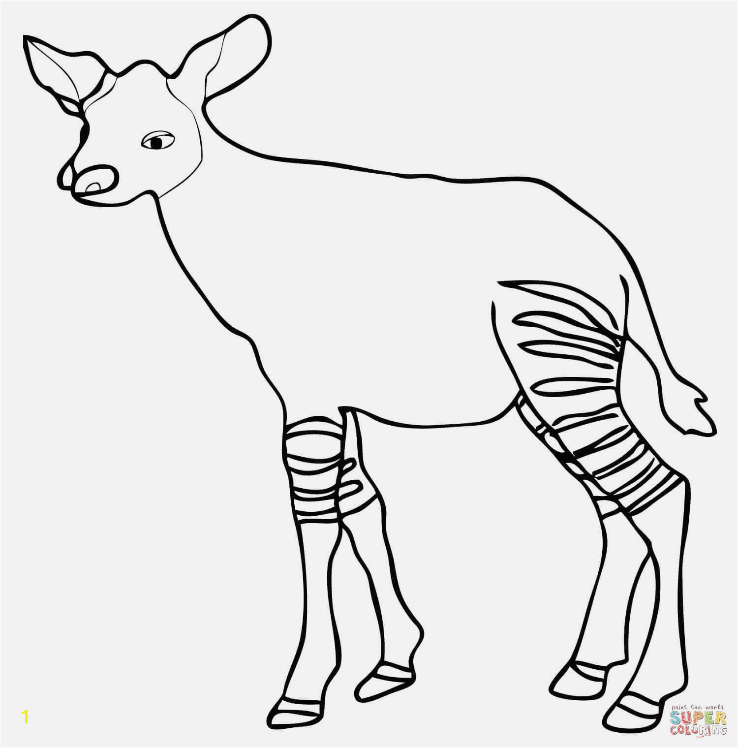 Ausmalbilder Waldtiere Beispielbilder Färben Ausmalbild Okapi Kalb