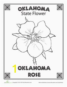 First Grade Nature Places Worksheets Oklahoma State Flower State Mottos State Map Coloring