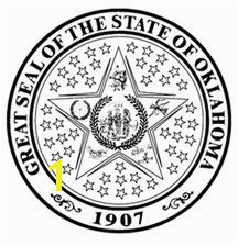 image of Oklahoma State Seal Coloring Page Coloring pages Brownie Badges Parent Night