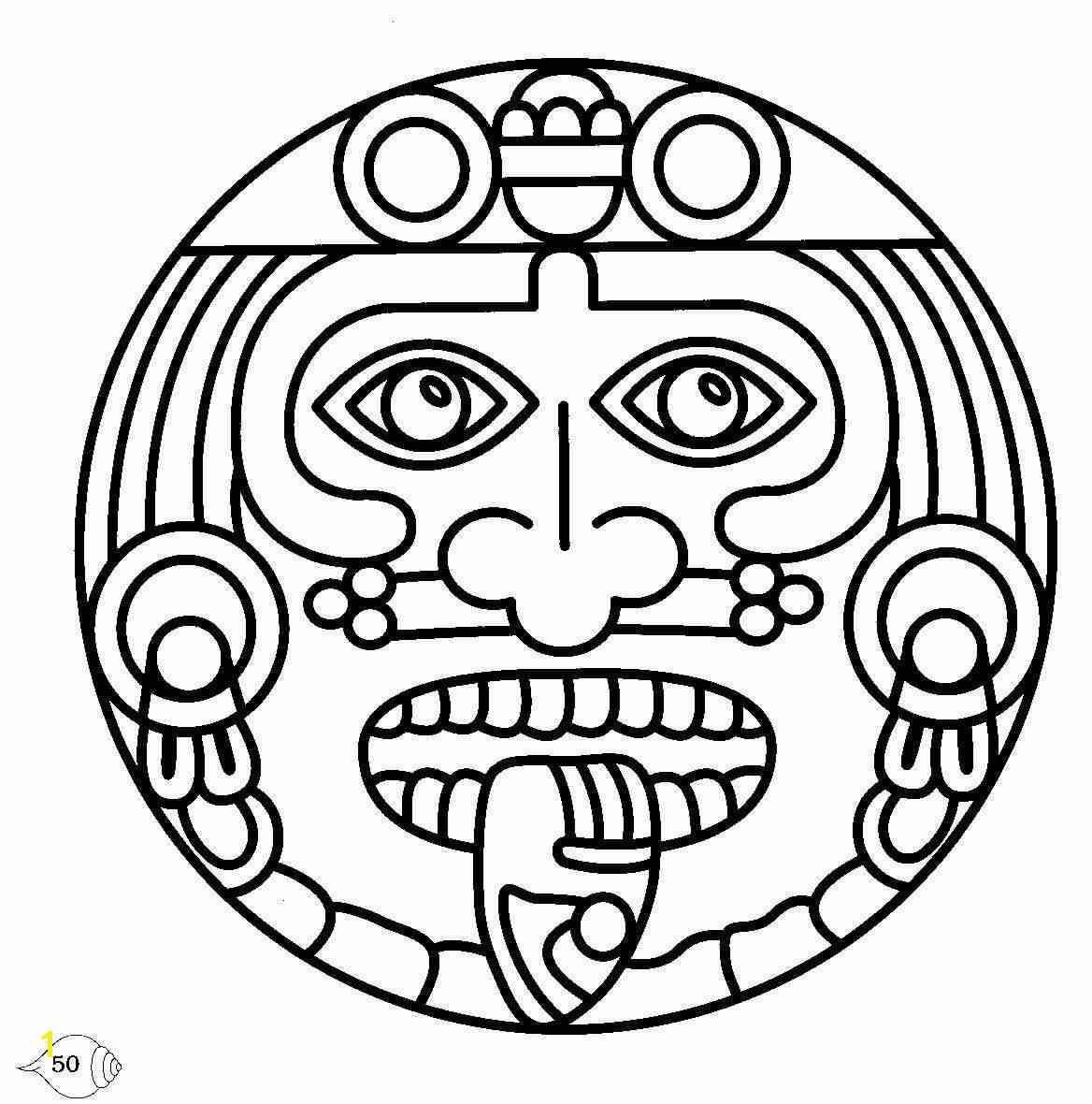 aztec coloring pages for kids