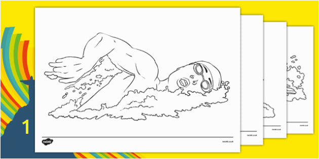 The Olympics Swimming Colouring Sheets Swimming Olympics Olympic Games sports Olympic