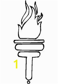 Olympic Torch Coloring Page Sketch Coloring Page