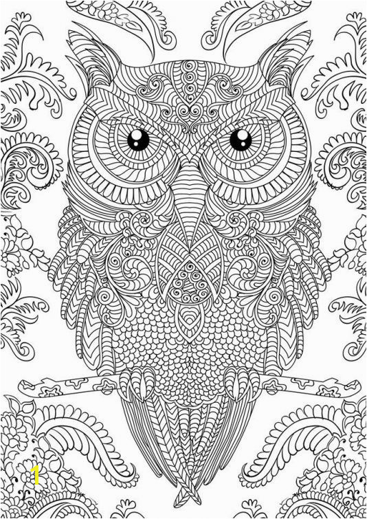 Owl doodle art hard coloring page free to print for grown ups