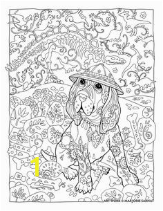 Creative Haven Dazzling Dogs Coloring Book by Marjorie Sarnat " Paleontologist" Dog Coloring Page