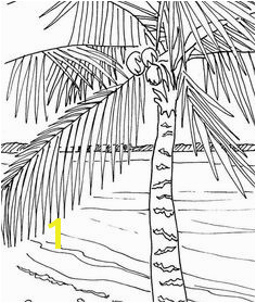 Palm tree coloring page beach art digital by adultcoloringbook Beach Coloring Pages Tree Coloring Page