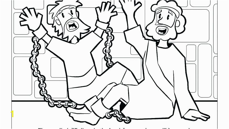 coloring picture of paul and silas in jail